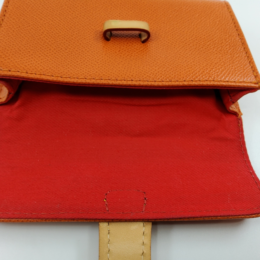 Dooney & Bourke Orange Leather Wallet with Tan Tab - Picture 8 of 12